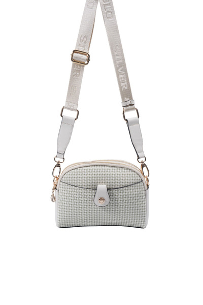 Silver Polo Silver & Polo SP1144 Γυναικεία Τσάντα χιαστί Goose Feet Καρό Gree...