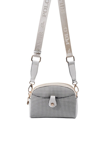 Silver Polo Silver & Polo Sp1144 Women's Crossbody Bag Houndstooth Plaid Blac...