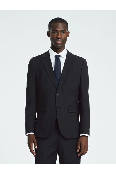 SELECTED Blazer Slim Fit Wollgemisch