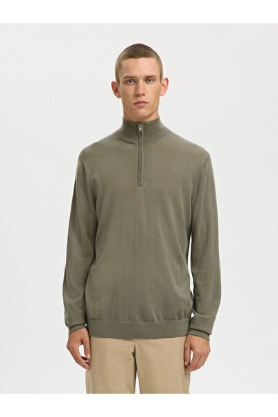 SELECTED Half-zip Pullover 100% Merinowoll