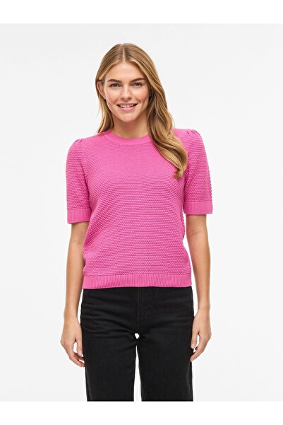 VILA Strickoberteil Kurzärmeliges