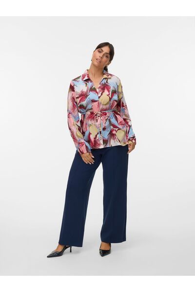 Veromoda Curve Hose mit weitem Beinschnitt VMCBECKY Hohe Taille Hose