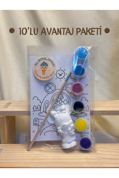 colorbuddie 10'lu Minnie Mouse Al-Boya-Oyna Boyama Seti