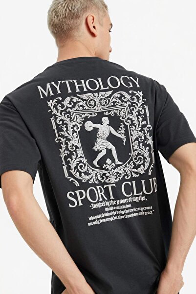 DeFacto 100% Βαμβάκι Boxy Fit με τύπωμα Μπλουζάκι F9749AX26SP