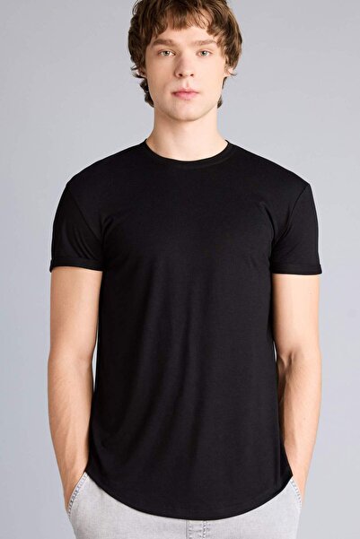 DeFacto Long Muscle Fit Bisiklet Yaka Kısa Kollu Tişört N2104AZ26SP