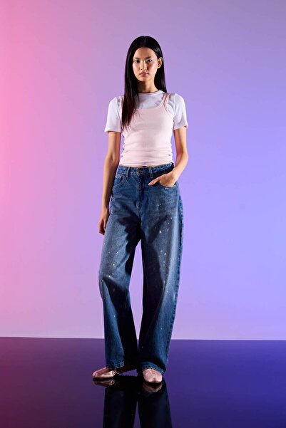 DeFacto Patterned Jean Trousers H3125Ax26Sp