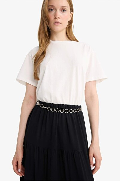 DeFacto Regular Fit Crew Neck Short Sleeve Tunic F9798Ax25Hs