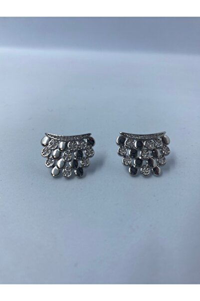 Byoz store أقراط فضية من سلسلة VIP مرصعة بحجر الزركون الفاخر |   تصميم أنيق م...