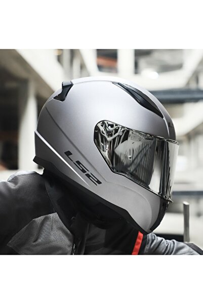LS2 Rapıd 2 Mat Tıtanıum Kapalı Motosiklet Kaskı Gri Camlı