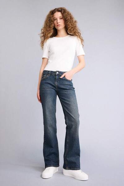 DeFacto Low Waist Jean Washed Trousers H0136Ax26Sp