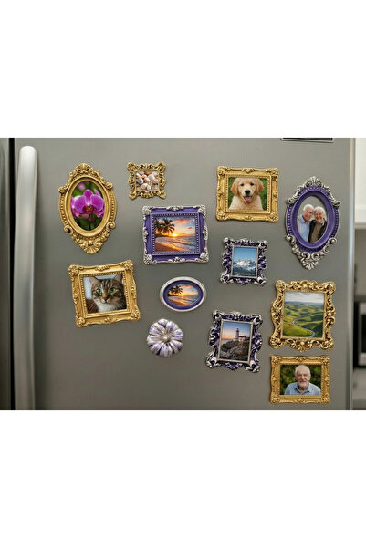 Aşk Müzesi Buzdolabı Magnet Vintage Çerçeve Seti