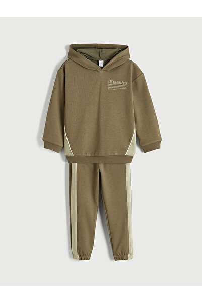 LC Waikiki Ozmarka New Season Color Blocked Boys' Thick Tracksuit Set