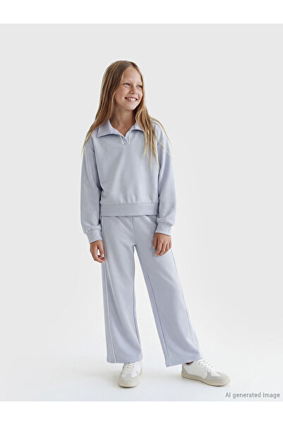 LC Waikiki مجموعة إلسيفا: سترة وبنطلون رياضي ناعم الملمس للفتيات من ليلك بولو...