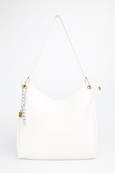 NOTHING Ženska jednostavna bela torba sa detaljnim zatvaračem i Torba za rame...