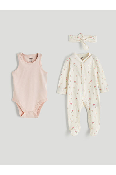 LC Waikiki Nevavm Lcw Baby Ecru Baby Girl Hospital Discharge Set with Difference