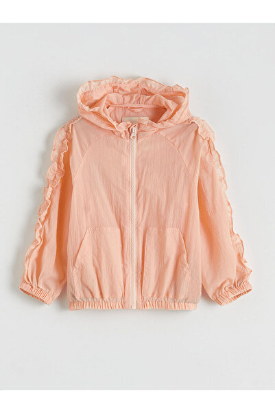 LC Waikiki Özmarka Noul Sezon Sabit cu glugă Palton subțire pentru fete