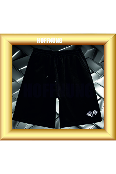 HOFFNUNG Unisex 2Ip Comfortable Fit Gym Hoffning Printed Sweatpants Shorts