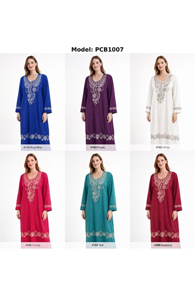 Kareem Miss Salma Women's Cotton jalabiya with luxurious oriental embroidery,...