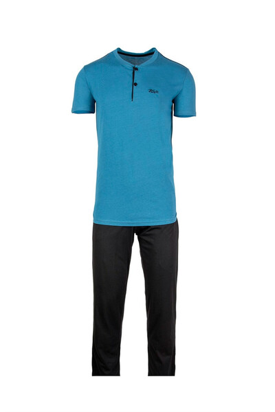 BSM Men's blue and black pajama set (two pieces)
