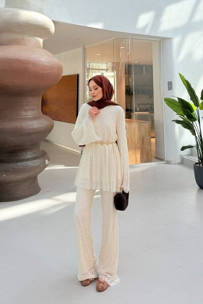 Şulemoda Giyim Rüya Σετ Δαντέλα Κρεμώδεις Παρασκευασμένες Κρέμες