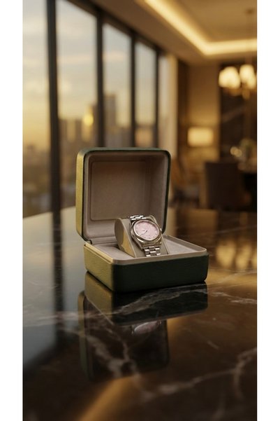 KLISHE Butik Women's Steel Watch Silver & Pink Color Luxury Special Design |   Special Leather Boxed, Stylish Limited Edition 2026