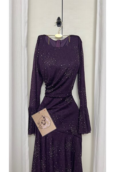 TREC CHIC Soft chiffon dress with sequins