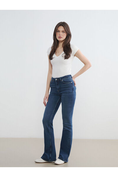 LC Waikiki Peak New Season High Waist Flare Women's Jean Pants