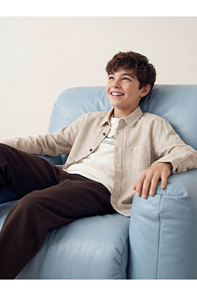 LC Waikiki YK PLUS LCW Παιδικό Ριγέ Πουκάμισο για Αγόρια