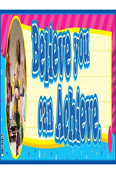 123Publishing House آمن بقدرتك على الإنجاز - لافتة باللغة الإنجليزية