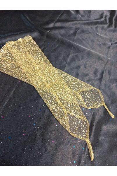 Qrsln Vespera ışıltılı payetli şahmaran eldiven gold