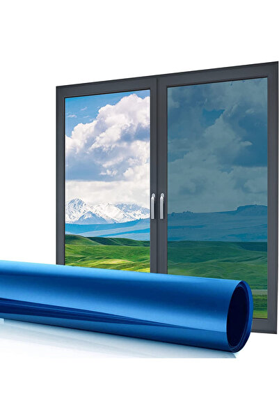 G Glixicom Folie Reflexiva Geamuri cu Protectie UV si Efect Oglinda Albastru ...