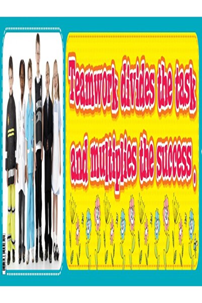 123Publishing House أهمية العمل الجماعي – لافتة باللغة الإنجليزية