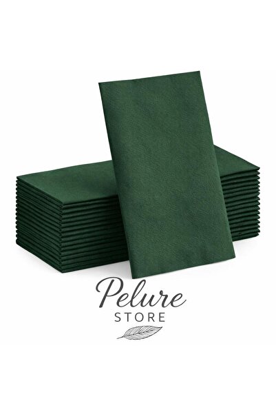 pelure store مناديل ورقية خضراء مزخرفة بالقماش، عبوة خاصة تحتوي على 20 قطعة