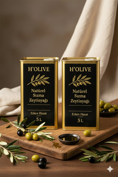 2x 5 Litre (10 Litre) Erken Hasat Natürel Sızma Zeytinyağı 0.3 Asit