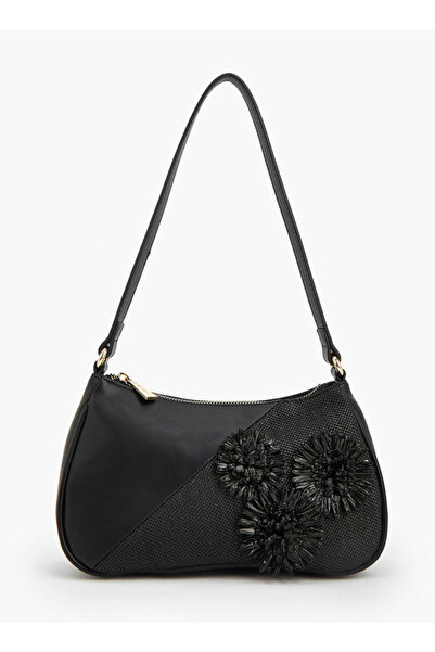 Flora Bella by Shoexpress 3D Applique Shoulder Bag with Zip Closure