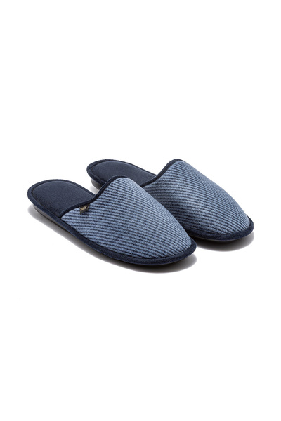 Twigy شبشب منزلي رجالي من كانات باللون الأزرق الداكن 41/46