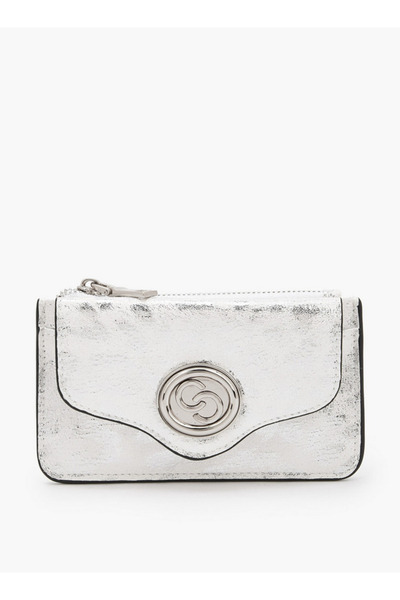 Celeste Metallic Print Card Holder with Zip Closure Ramadan Collection