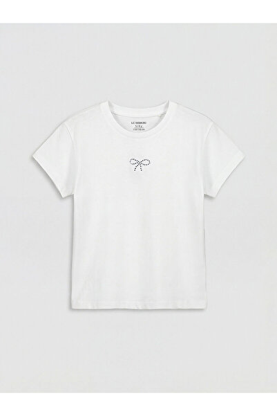 LC Waikiki Peak New Season Embroidered Girls' T-Shirt