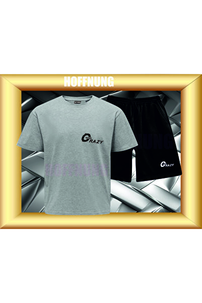 HOFFNUNG Set casual unisex cu mânecă scurtă și imprimeu excentric, pentru ext...