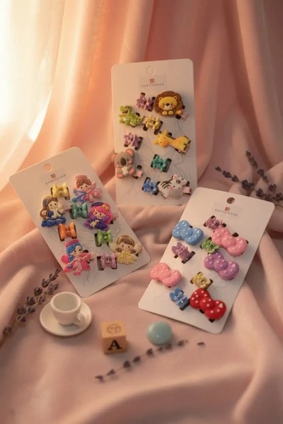 Miniso Çocuk Karışık Hayvan Figürlü Tokalar (Mandal + Kıstırmalı)