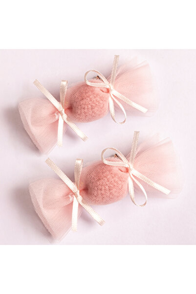 Coolimino İKİ ADET PEMBE TÜLLÜ ŞEKER TOKA