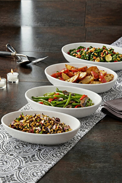 GÖNÜL Küçük Boy Kayık Tabak 16x10 cm – Beyaz Porselen Sunum ve Servis Tabağı