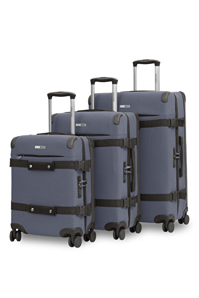 PARAJOHN Retro 3-Piece Canvas Luggage Set 20/24/28 Inch | 8-Wheel Spinner Tro...