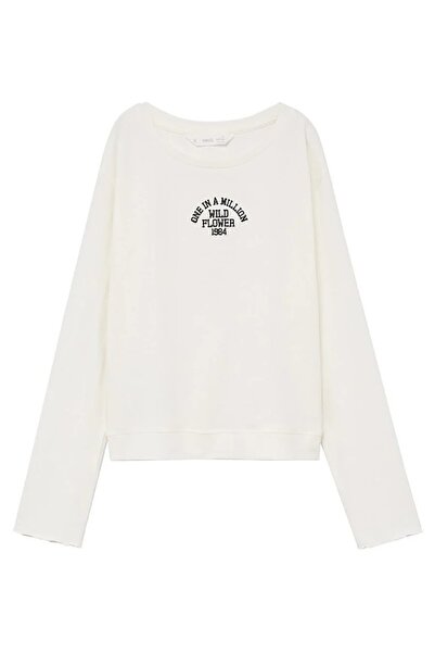 MANGO Girls' off-white Cotton blouse