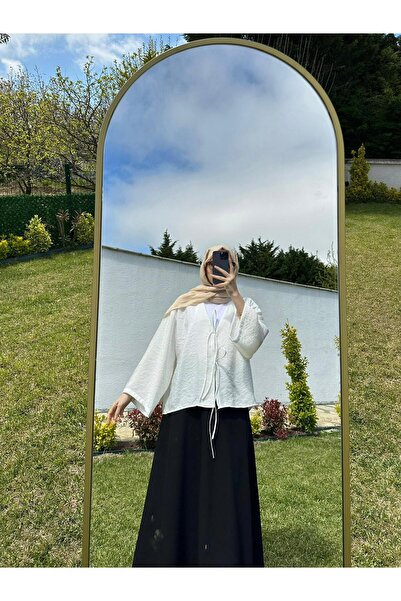 SAMSA Tie-Front 2-Tie Kimono Shirt Modern Hijab Stylish New Season Over-Skirt...