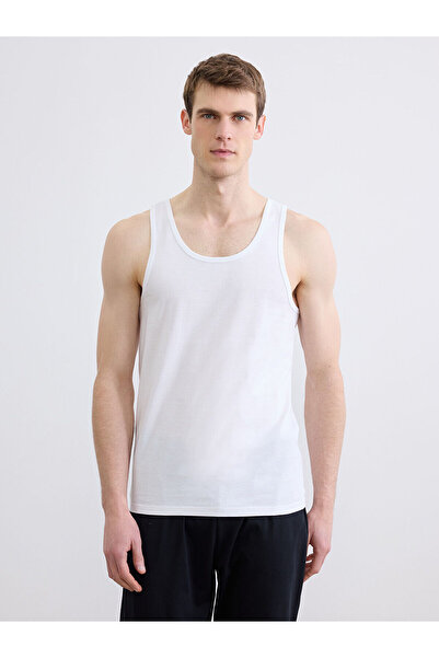 LC Waikiki Özmarka New Season U-Neck Combed Cotton Men's Undershirt