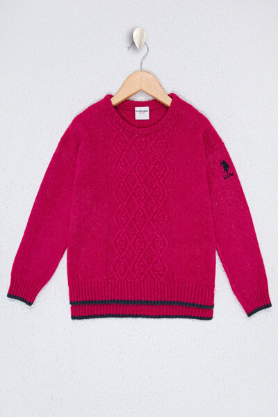 U.S. Polo Assn. Girl's Fuchsia Sweater 50224468-Vr023