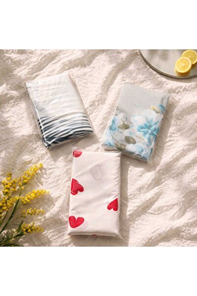 Bella Home Natural Breathable 3-Piece Pillowcase Set