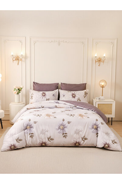 Donetella 6-Pcs Printed Duvet Cover Set King Size 220x240cm, Brushed Microfib...