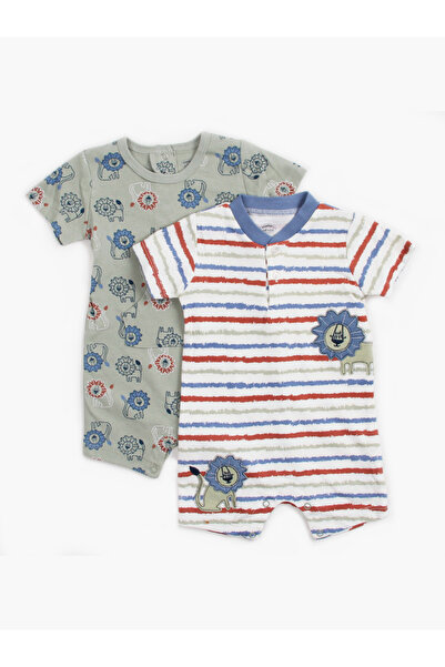 Mother's Choice By Styli Pack of 2 - Graphic Print Short Romper